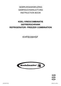 Manual Kelvinator KHFB336HSF Fridge-Freezer