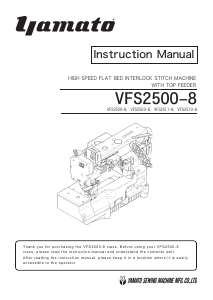 Handleiding Yamato VFS2500-8 Naaimachine