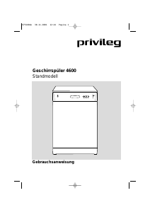 Bedienungsanleitung Privileg 4600 Geschirrspüler