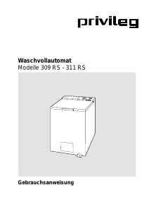 Bedienungsanleitung Privileg 311 RS Waschmaschine