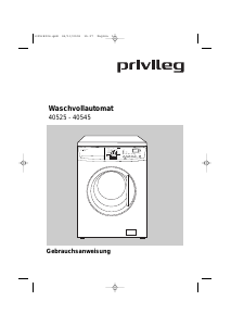 Bedienungsanleitung Privileg 40545 Waschmaschine