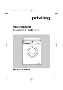 Bedienungsanleitung Privileg Classic 20610 Waschmaschine