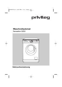 Bedienungsanleitung Privileg Sensation 9250 Waschmaschine