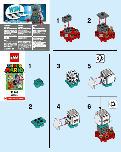 Vadovas Lego set 71386 Super Mario Personažų pakuotės – 2 serija