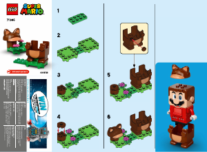 Manuál Lego set 71385 Super Mario Tanuki Mario - obleček