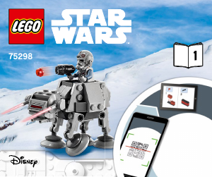Brugsanvisning Lego set 75298 Star Wars AT-AT mod tauntaun Microfighters