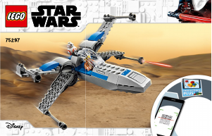 Manual Lego set 75297 Star Wars X-Wing da Resistência