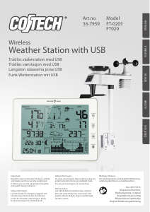 Bruksanvisning Cotech FT-0205 Väderstation