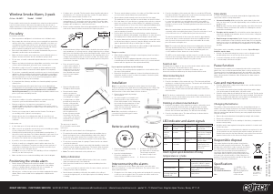 Bedienungsanleitung Cotech GS558F Rauchmelder