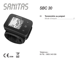 Mode d’emploi Sanitas SBC 30 Tensiomètre