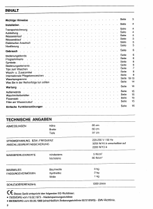 Bedienungsanleitung Zanker CL5122S Waschmaschine