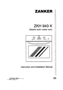 Manual Zanker ZKH943K Oven