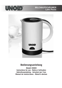 Handleiding Unold 28400 Latte Presto Melkopschuimer