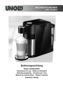 Bedienungsanleitung Unold 28495 Latte Sempre Milchaufschäumer