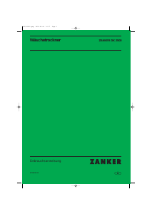 Bedienungsanleitung Zanker DK2500 Trockner