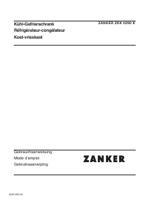 Mode d’emploi Zanker ZKK0290K Réfrigérateur combiné
