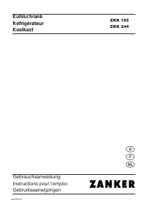 Mode d’emploi Zanker ZKK244 Réfrigérateur