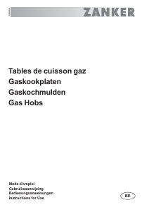 Mode d’emploi Zanker KRH40GX/1 Table de cuisson