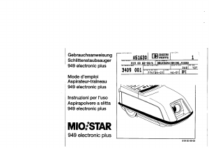Bedienungsanleitung Mio Star 949 Electronic Plus Staubsauger