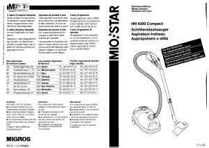 Manuale Mio Star HN 4300 Compact Aspirapolvere