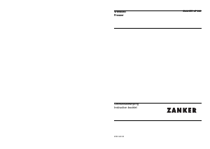 Manual Zanker UF220 Freezer