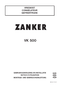 Handleiding Zanker VK500 Vriezer