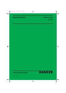 Bedienungsanleitung Zanker EF8482 Waschmaschine