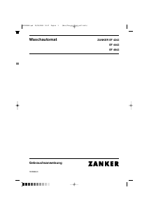 Bedienungsanleitung Zanker EF4442 Waschmaschine