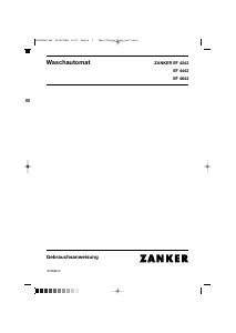 Bedienungsanleitung Zanker EF4642 Waschmaschine