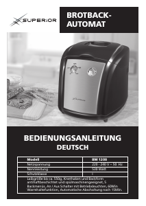 Bedienungsanleitung Superior BM 1208 Brotbackautomat