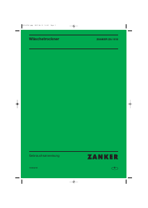 Bedienungsanleitung Zanker ZA1010 Waschmaschine