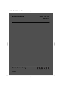 Bedienungsanleitung Zanker KWG5120 Waschmaschine