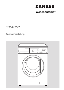 Bedienungsanleitung Zanker EFX4475.7 Waschmaschine