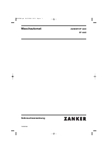 Bedienungsanleitung Zanker EF4440 Waschmaschine