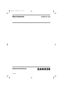 Bedienungsanleitung Zanker FR2241 Waschmaschine