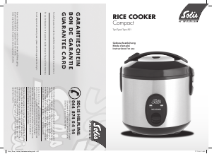 Manual Solis 821 Compact Rice Cooker