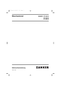 Bedienungsanleitung Zanker EF4446N Waschmaschine