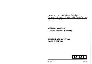 Handleiding Zanker FC3004SLRA Vriezer
