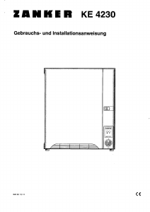 Bedienungsanleitung Zanker KE 4230 Trockner