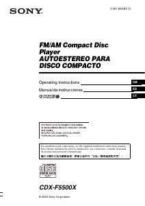 Manual de uso Sony CDX-F5500X Radio para coche