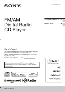 Mode d’emploi Sony CDX-GT710HD Autoradio