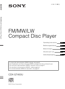 Manual Sony CDX R53300 Car Radio