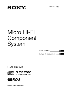 Mode d’emploi Sony CMT-HX35R Stéréo