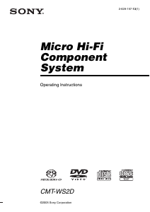 Manual Sony CMT-WS2D Stereo-set