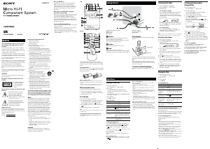 Manual Sony CMT-FX300 Stereo-set