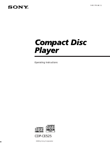 Manual Sony CDP-CE525 CD Player