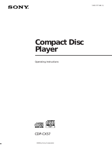 Manual Sony CDP-CX57 CD Player