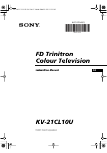 Handleiding Sony KV-21CL10U Televisie