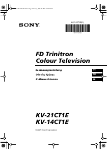 Kullanım kılavuzu Sony KV-14CT1E Televizyon