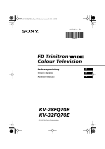 Bedienungsanleitung Sony KV-28FQ70E Fernseher